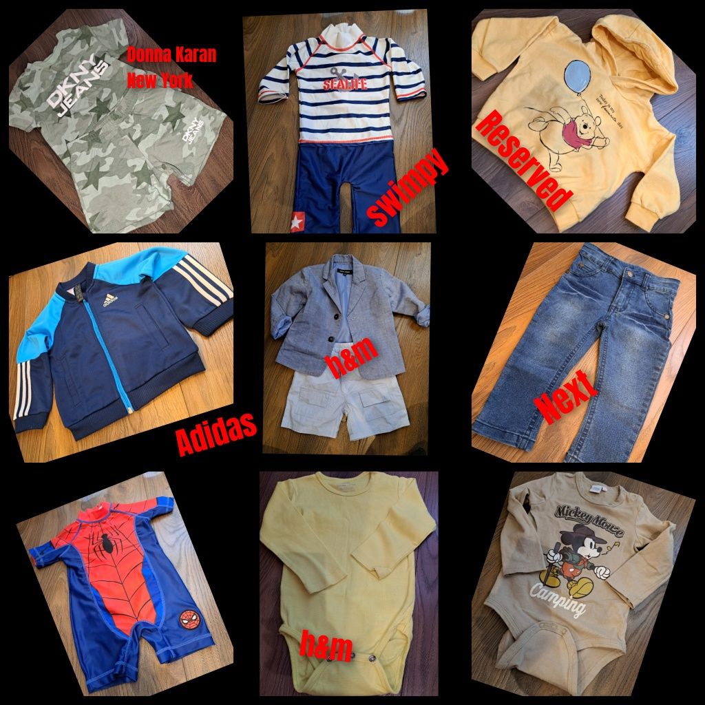 Mega paka r.80 chlopiec wiosna lato next Adidas h&m