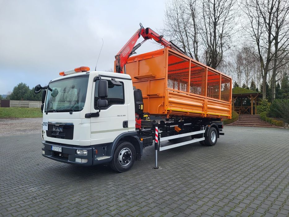 MAN TGL 12.180 Wywrotka 3 Stronna + HDS Komunalny Krajowy