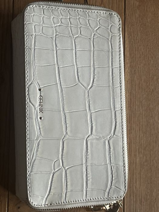 Torebka mala ochnik skora naturalna nowa