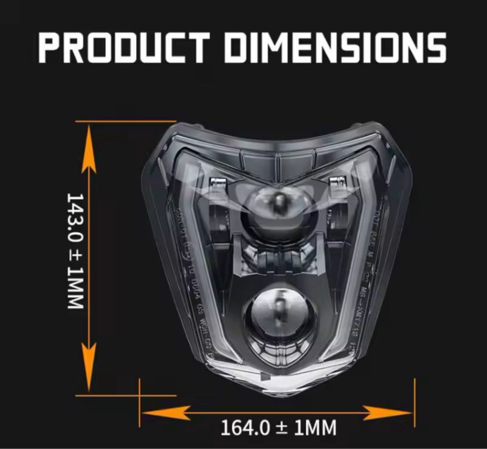 LED фара 12В електровелосипед ендуро KTM
