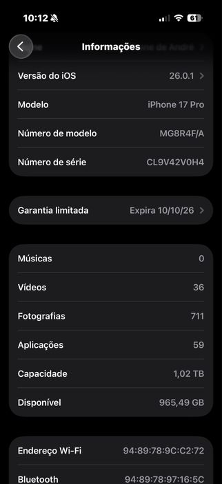 Troco iphone 17 pro 1tb