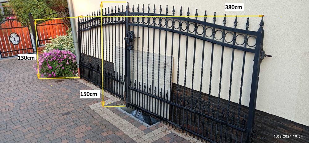 Brama kuta z pełnego pręta