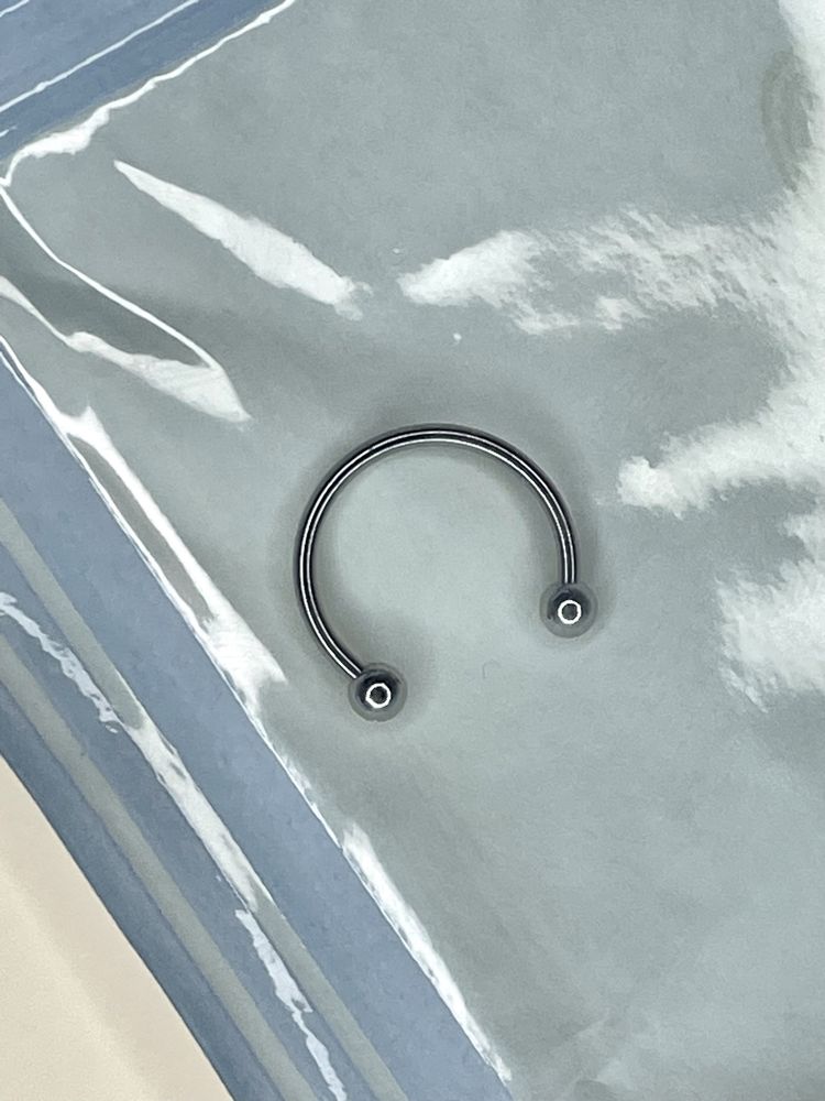 Tytanowa podkówka kolczyk septum conch nostril 1,2/12/3 mm