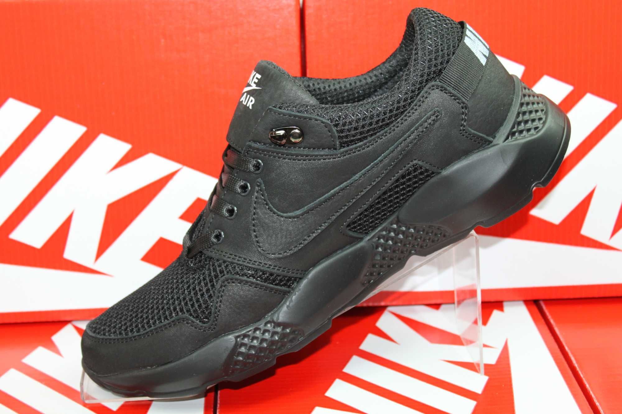 Nike - летние черные кроссовки кеды кросівки сетка (код: 15-17сетка)