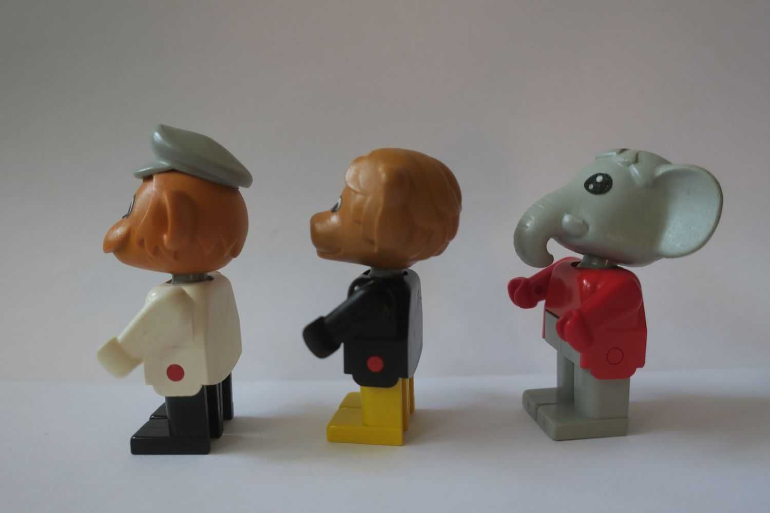 Zestaw vintage figurki Lego Fabuland małpa lew słoń