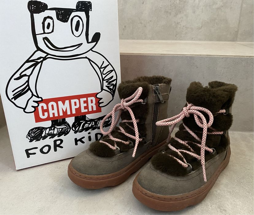 Kozaki Camper r.28, śniegowce, buty ocieplane skóra