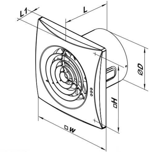 Wentylator łazienkowy QUIET 100 T Vents