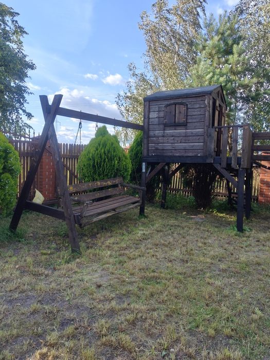 Plac zabaw drewniany