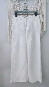 H&M spódnica 100% len biała roz.36