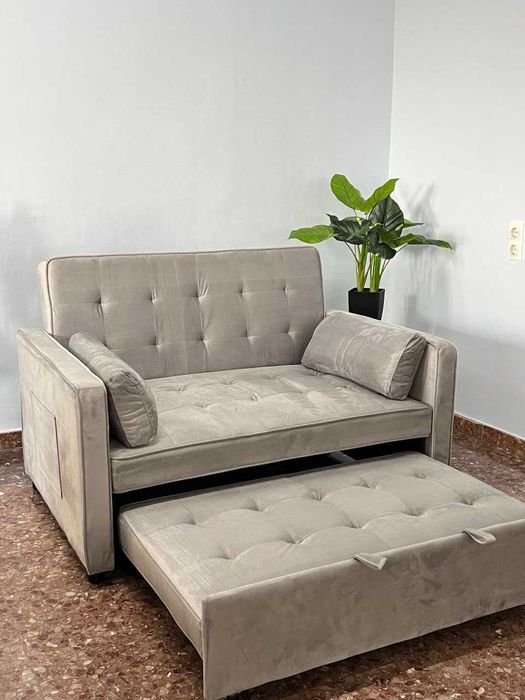 Novo sofá cama cinza frete grátis
