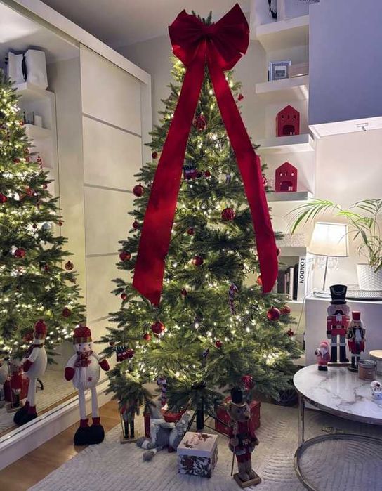 Sztuczna Choinka 220 cm PE Silikonowe Gałązki Choinka Jak Żywa Premium