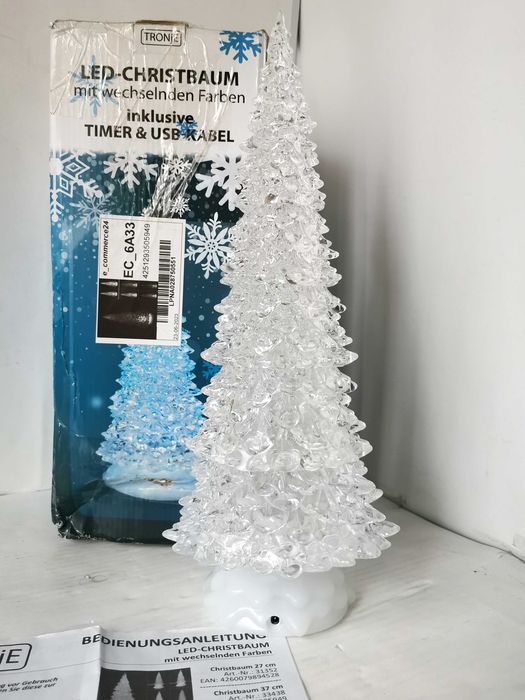 Choinka Lampka LED Kryształowa TRONJE 37cm