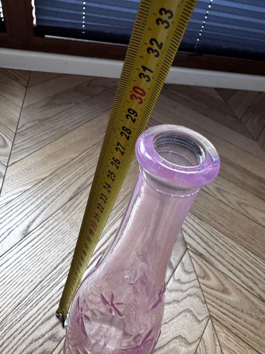 Wazon szklany różowy