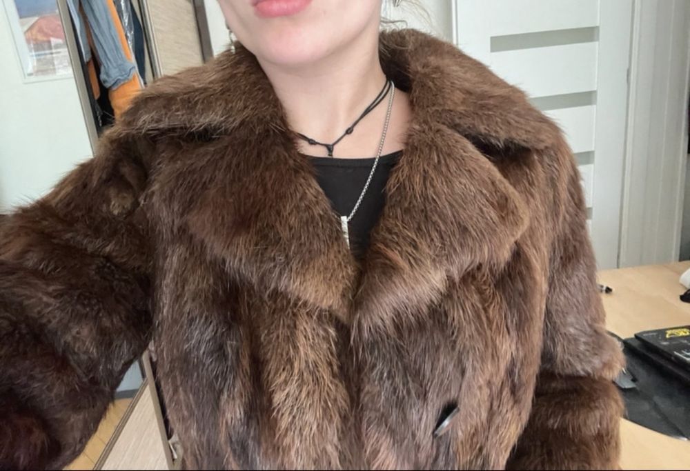 Futro naturalne z nutrii Vintage Retro