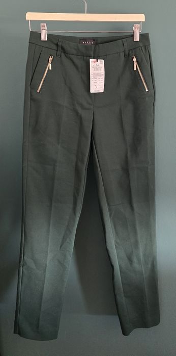 Damskie spodnie firmy Mohito rozmiar 34 zieleń butelkowa nowe