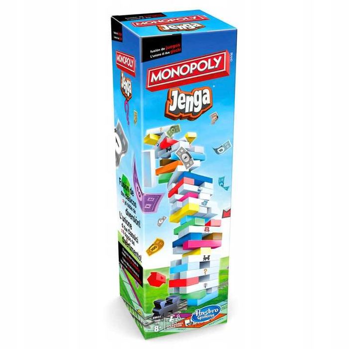 GRA JENGA MONOPOLY oryginalna gra HASBRO, gra dla całej rodziny
