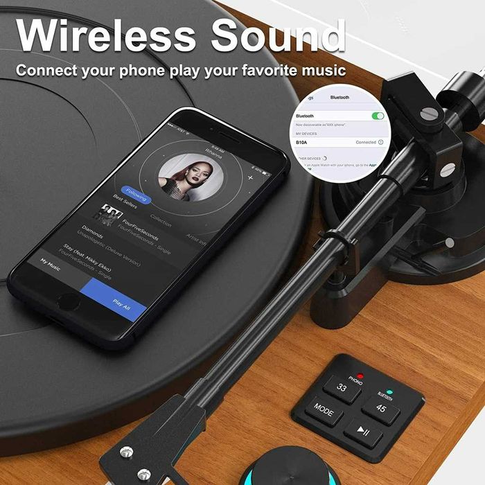 Gramofon Digitnow B10A brązowy