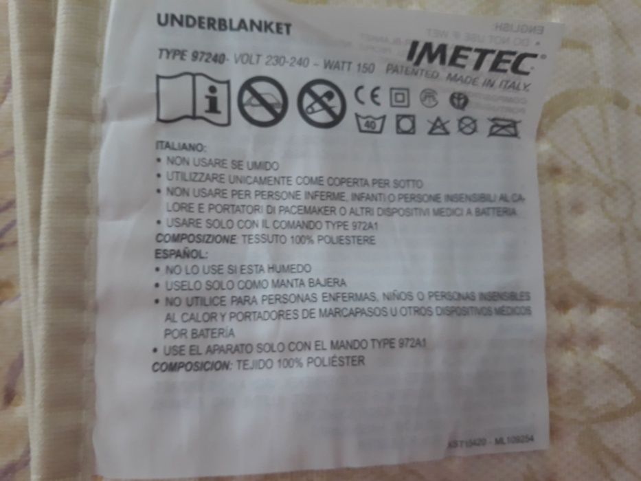 Aquecedor de cama Imetc