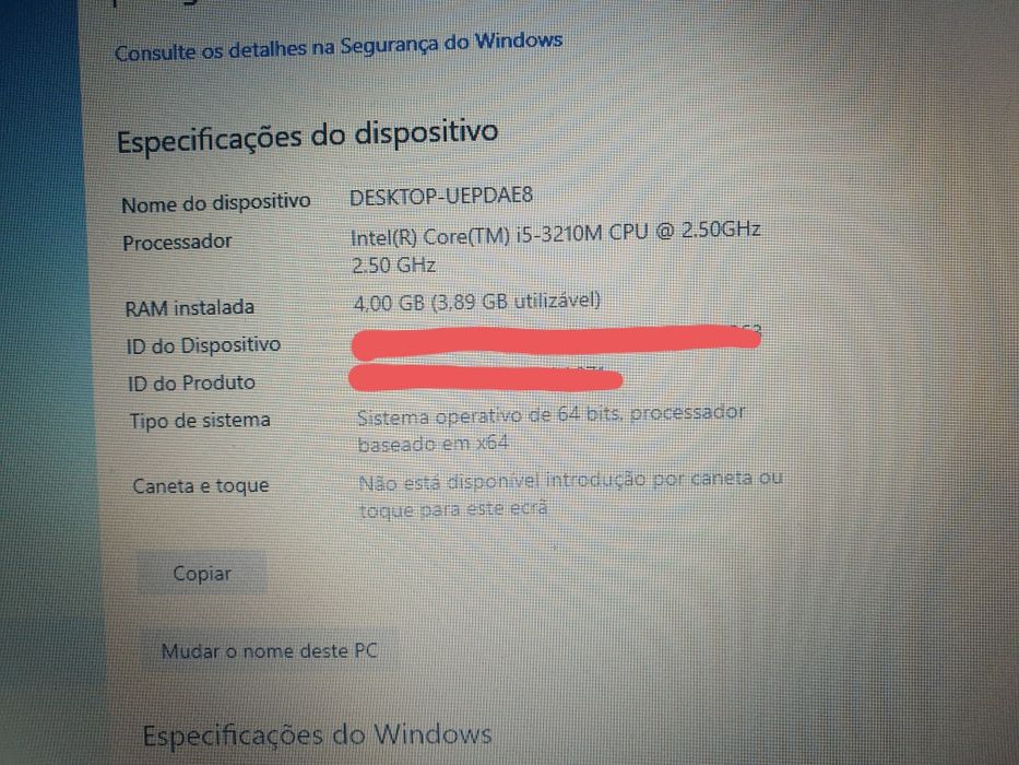 Portátil Toshiba Branco 17 Polegadas i5