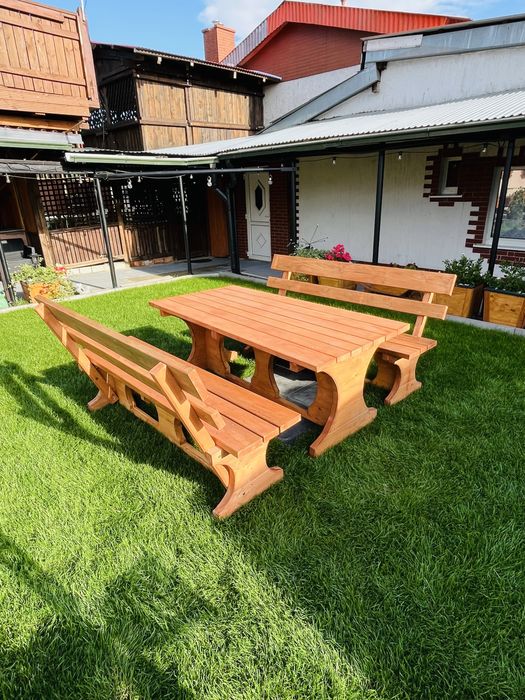Zestaw Komplet ogrodowy meble ogrodowe stół ławki ławka