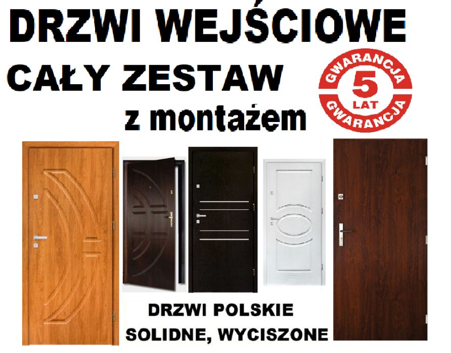 Drzwi zewnętrzne -wejściowe Z MONTAŻEM do mieszkania w bloku.