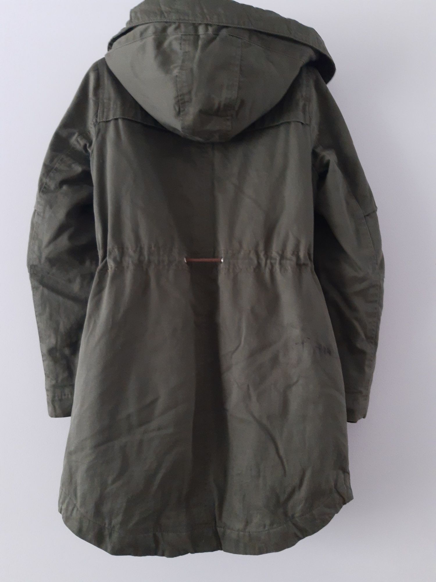 Kurtka dziewczęca 34 parka khaki H&M