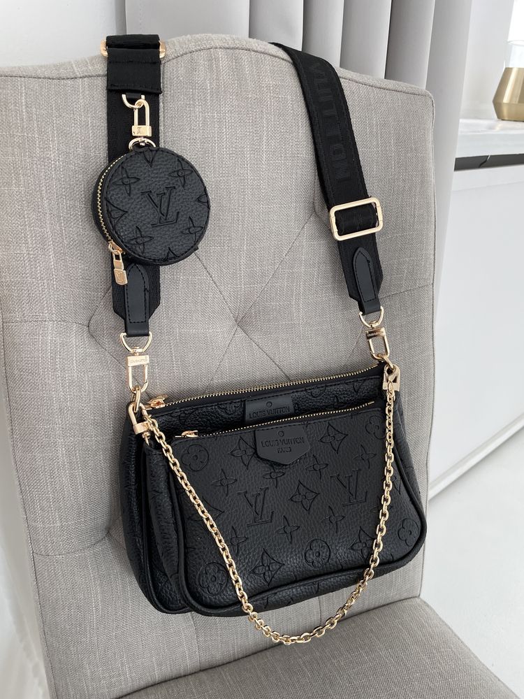 Жіноча сумка кросбоді louis vuitton 3в1 Люкс женская сумка клатч луи