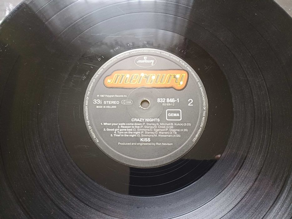 KISS – Crazy Nights (1987, Holland, Mercury)