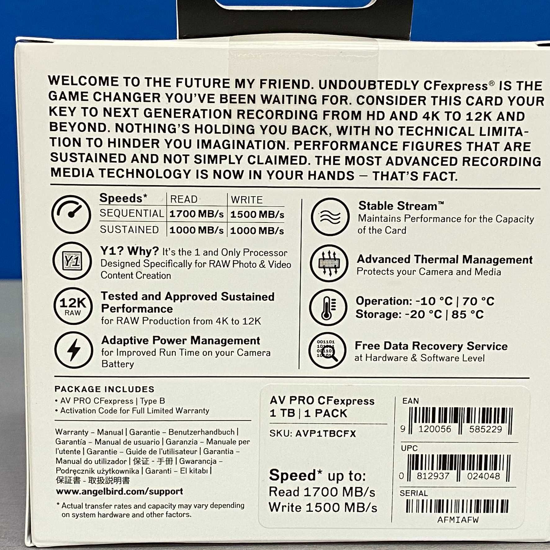 Angelbird AV PRO CFexpress Type B 1TB - 1700MB/s (NOVO)