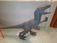 Dinozaur Jurassic world raptor Blue duży