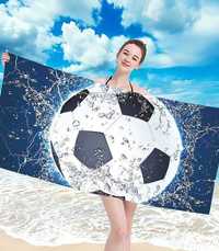 Ręcznik Plażowy Kąpielowy 100 x 180 z Mikrofibry Szybkoschnący Piłka