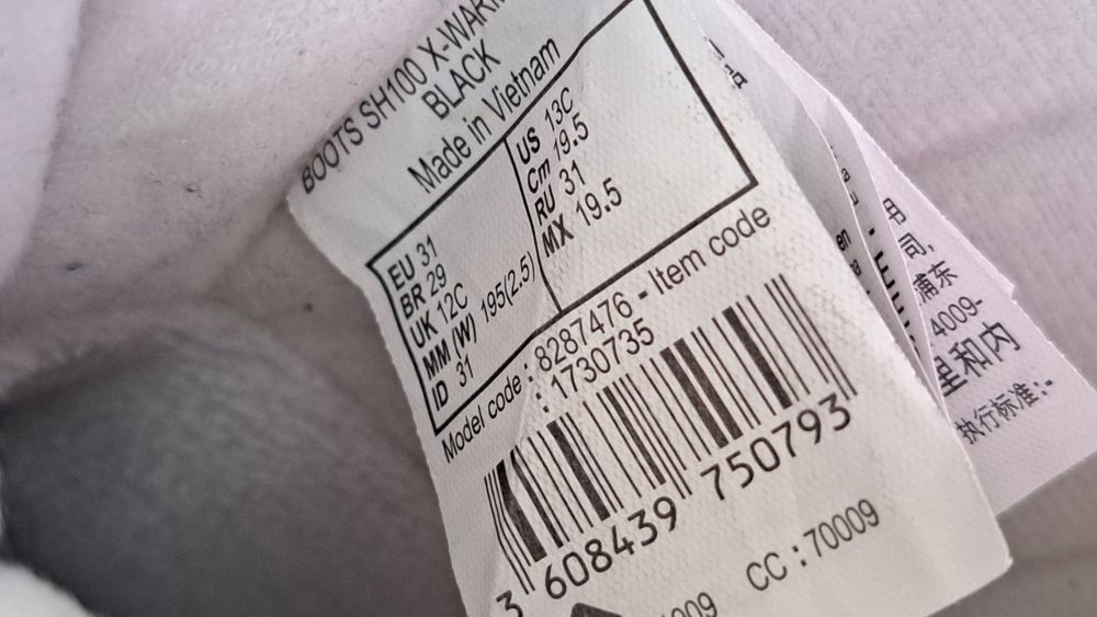 Śniegowce Decathlon Quechua unisex czarne rozmiar 31