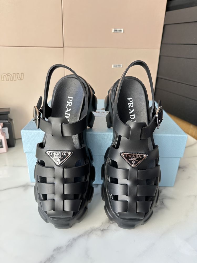 Sandały Prada Monolith Black