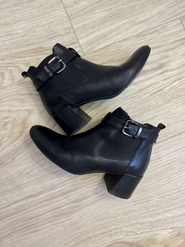 Skorzane botki Wojas 36