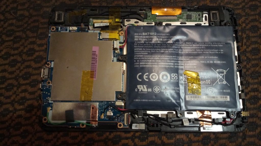 Планшет Acer на запчасти.