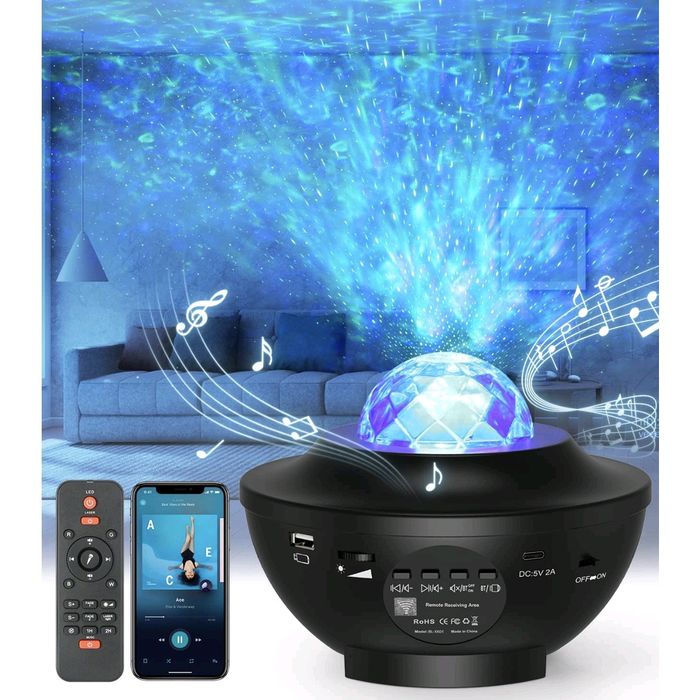 PROJEKTOR GWIAZD star led lampka nocna usb