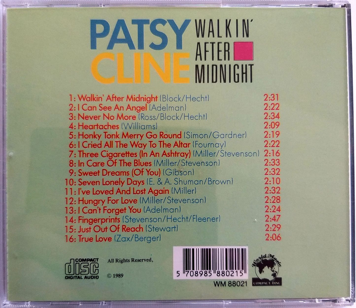 Patsy Cline Walk In After Midnight 1989r