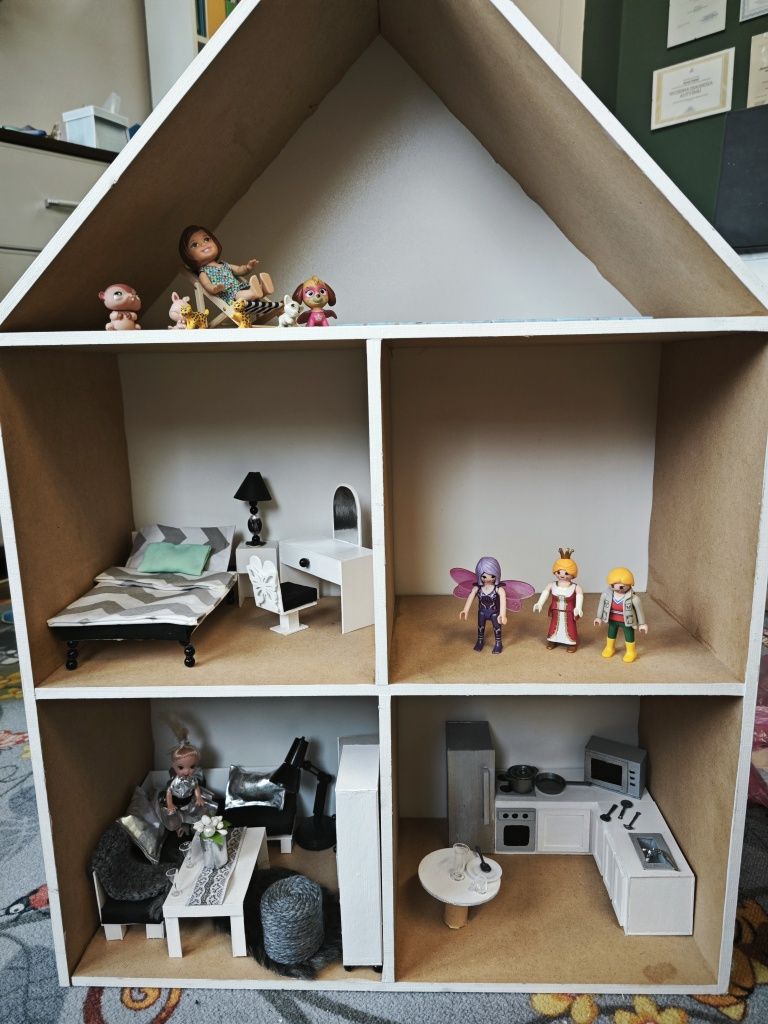 Duży domek dla lalek ,meble diy