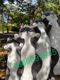 Чорний кіт батон 70,90,110,130 см ,чёрный кот батон,обнимашка,хаски
