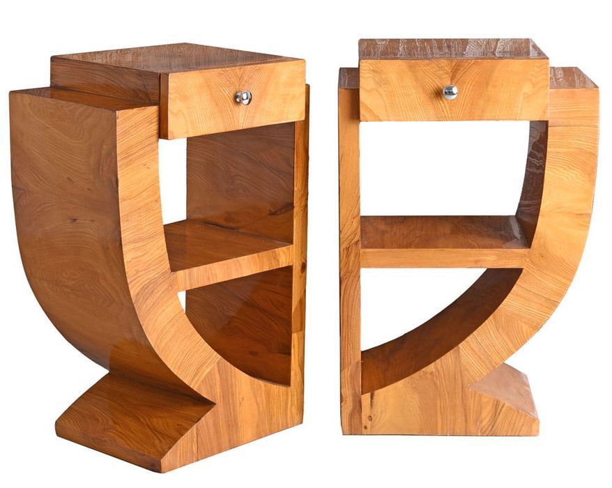 Komplet 2 Stolików Nocnych W Stylu Art Deco,Pcat033