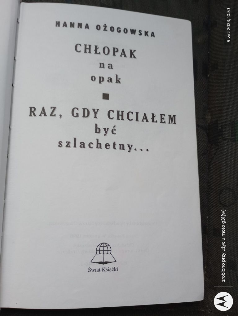 Chłopak na opak. Hanna Ożogowska