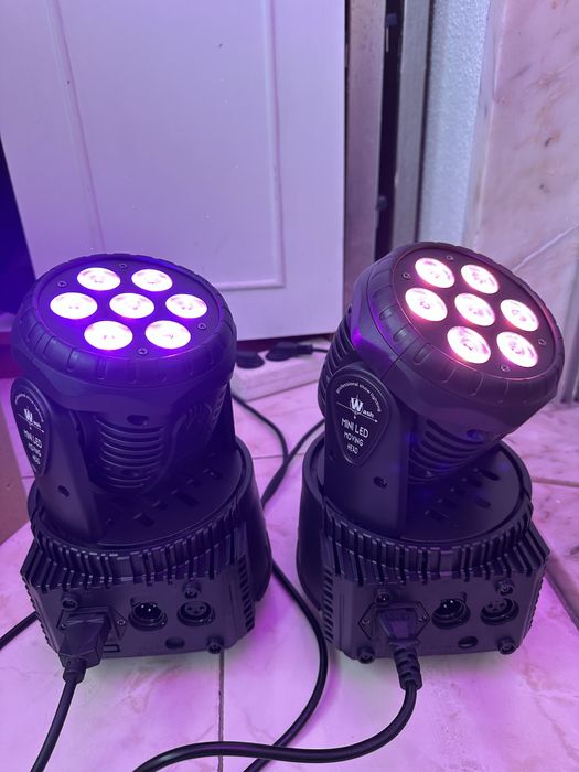 2x LED 7x12W Wash Moving Head Light