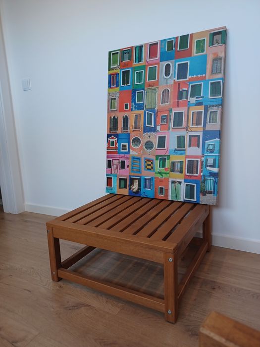 Quadro grande com janelas coloridas 70cm x 90cm