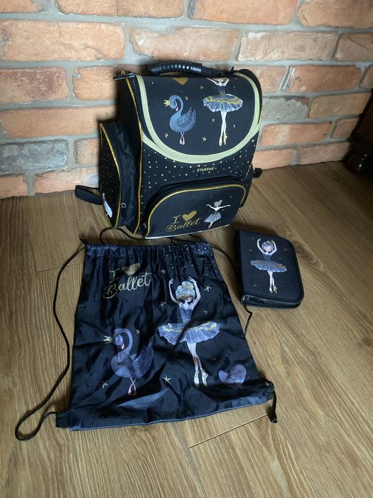 Tornister szkolny + piórnik i worek baletnica