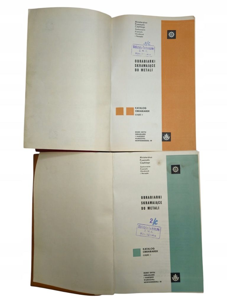 2x Obrabiarki Skrawające Do Metali Katalog Obrabiarek I Tom I i II