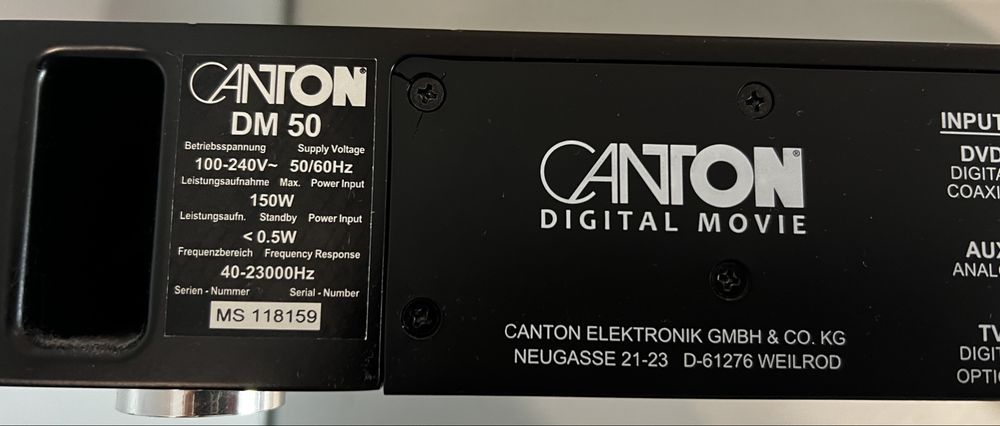 Canton dm 50 soundbar uszkodzony