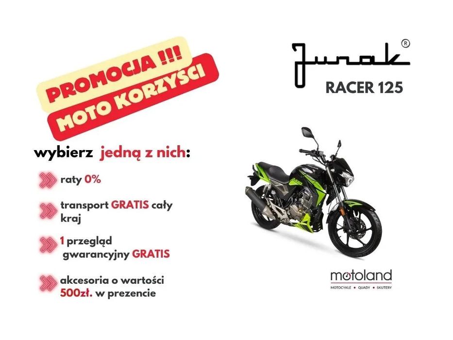 Junak 125 Racer naked 125 cm³, EFI, wałek, duży zbiornik – kat. B | Gwarancja | FV23%