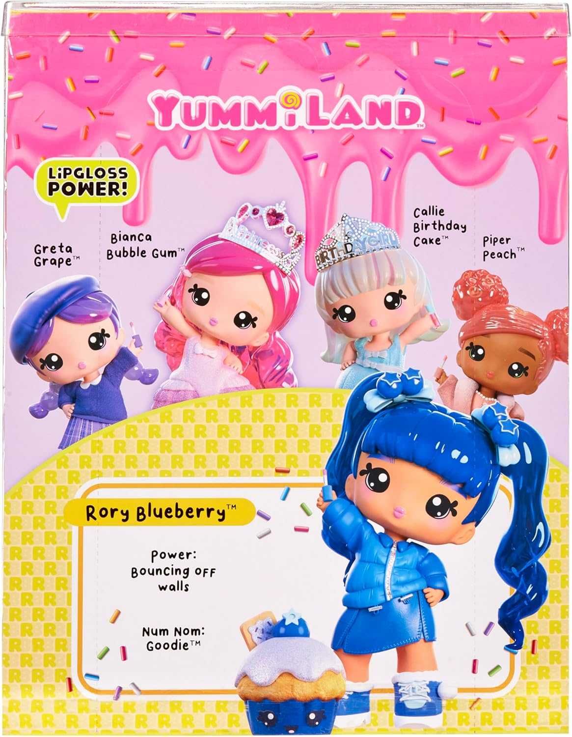 Велика лялька Рорі Блуберрі Yummiland Doll Lipgloss Pet Rory Blueberry
