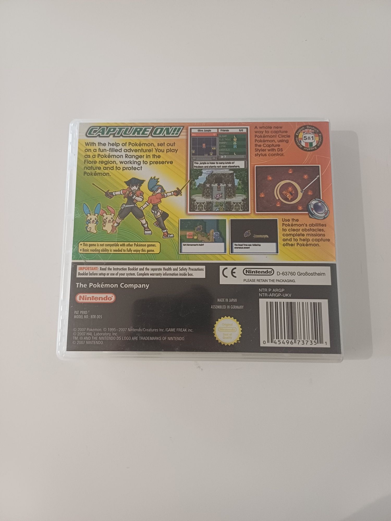 Pokemon Ranger Nintendo DS Oryginalna angielska