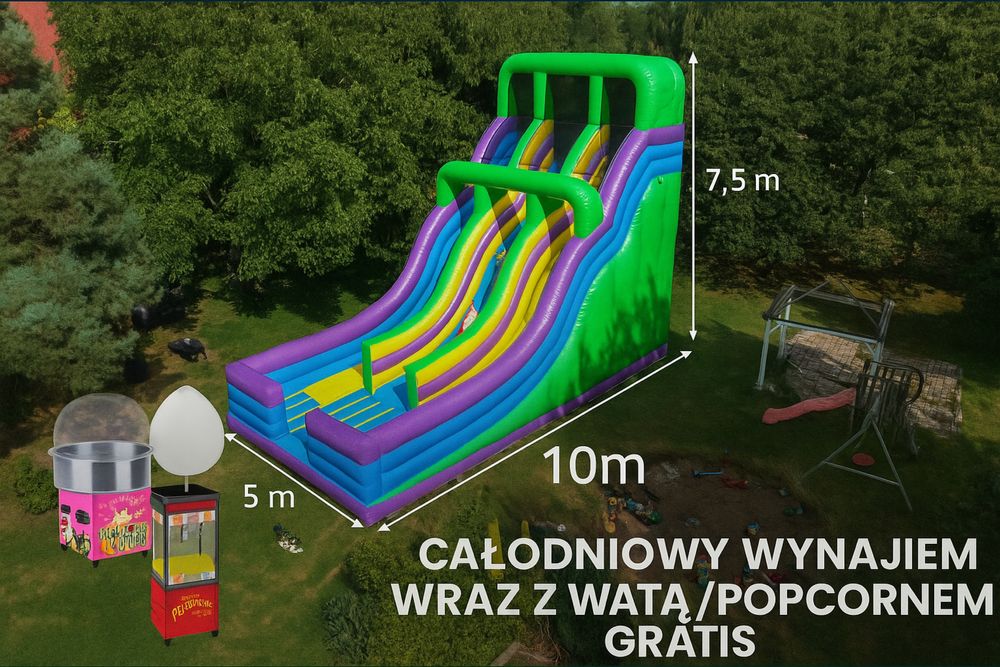 Animacje animatorka dmuchaniec zjezdzalnia wata popcorn